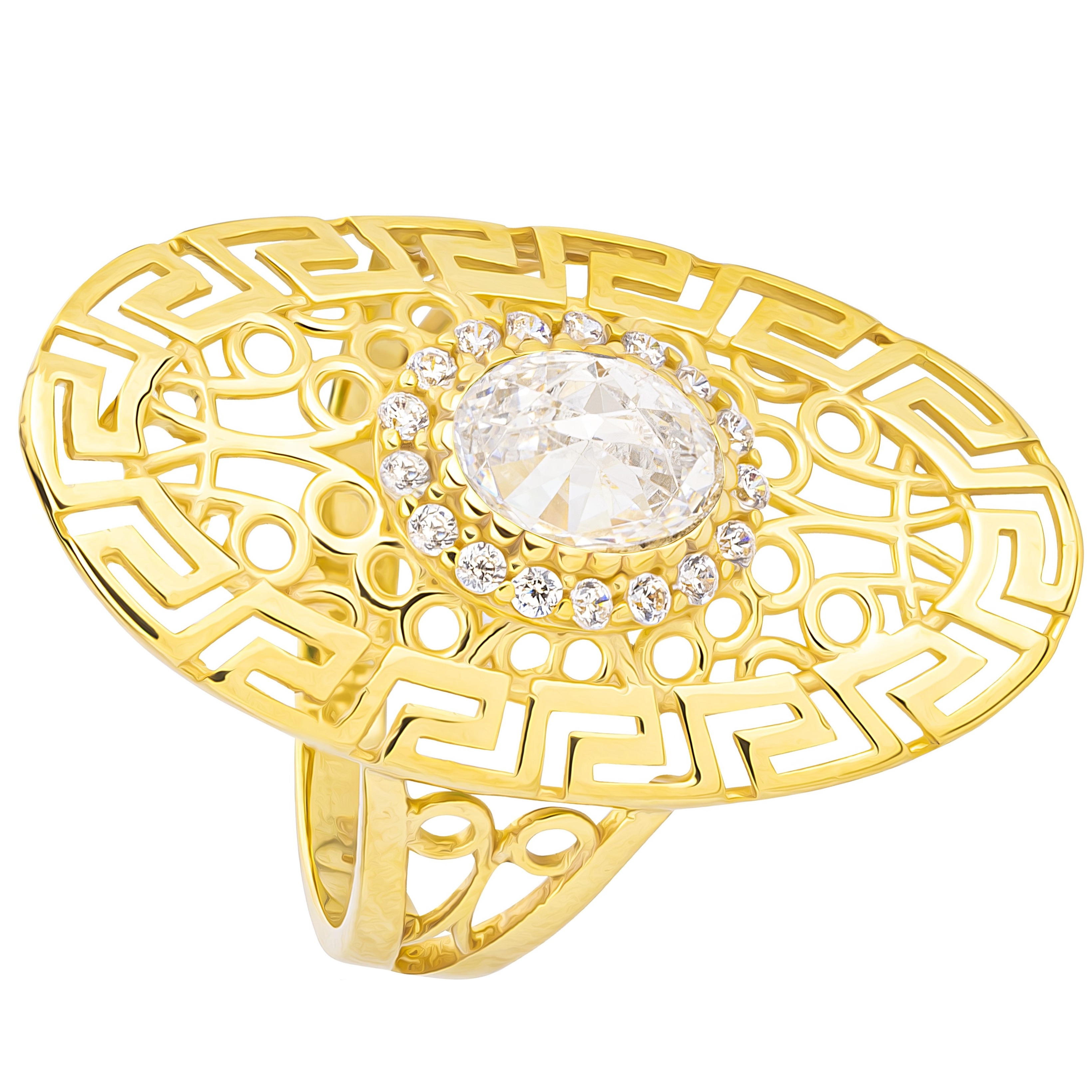 ΔΑΧΤΥΛΙΔΙ SENZIO Collection Κίτρινο Χρυσό Κ14 με Πέτρες Ζιργκόν R047Y - 